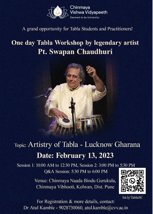 Tabla workshop By Pt Swapan Chaudhuri