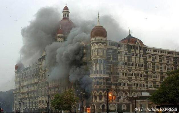 Taj Hotel burning on 26/11