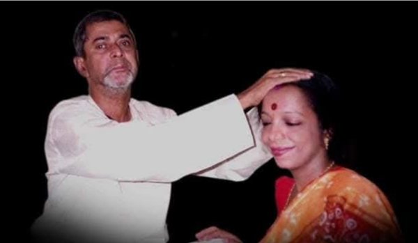 Lata Surendra with Guru TS Kadirvelu Pillai