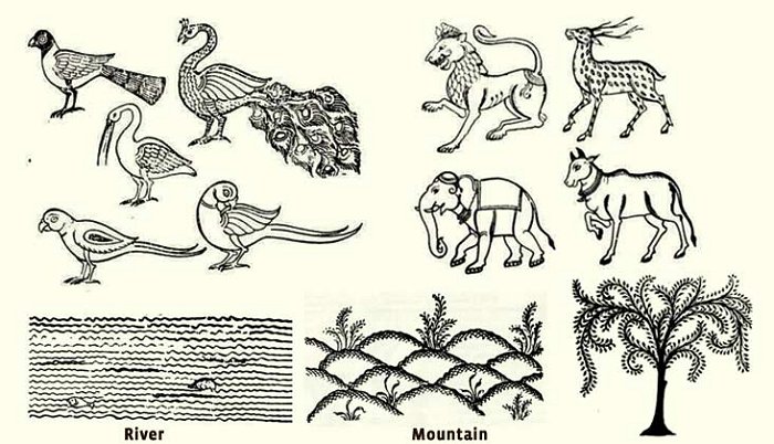 Motifs from Patachitra paintings
