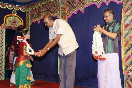 Young dancer with Ulaganathan & Guru S Natarajan