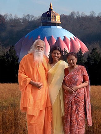 Swami Satchidananda, Padmarani Rasiah-Cantu, and Rukmini Rasiah
