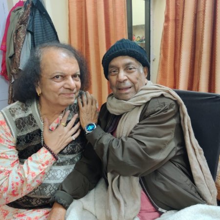 Nandkishore Kapote with Pt Birju Maharaj