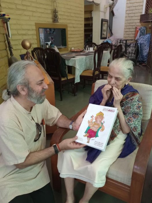 Ashish Khokar with Guru Prabha Marathe