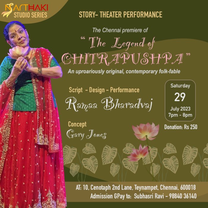 Narthaki Studio Series presents The Legend of Chitrapushpa By Ramaa Bharadvaj