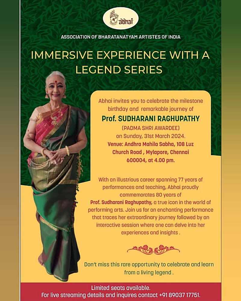 ABHAI presents Immersive experience with a Legend series Prof. Sudharani Raghupathy