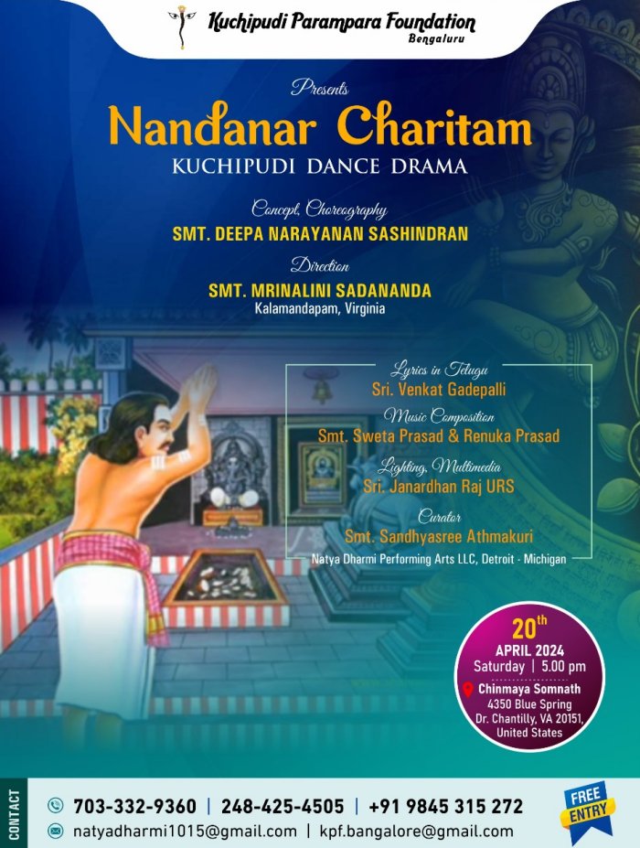 Preview - Kuchipudi Parampara Foundation presents Nandanar Charitam