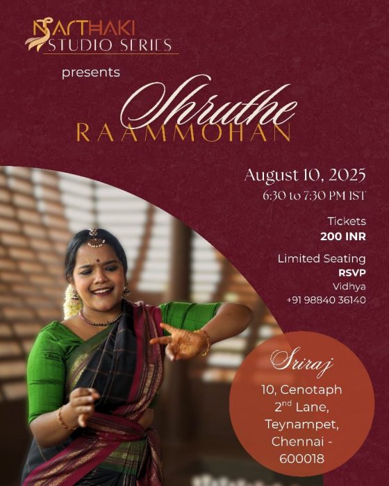 Narthaki Studio Series presents Shruthe Raammohan