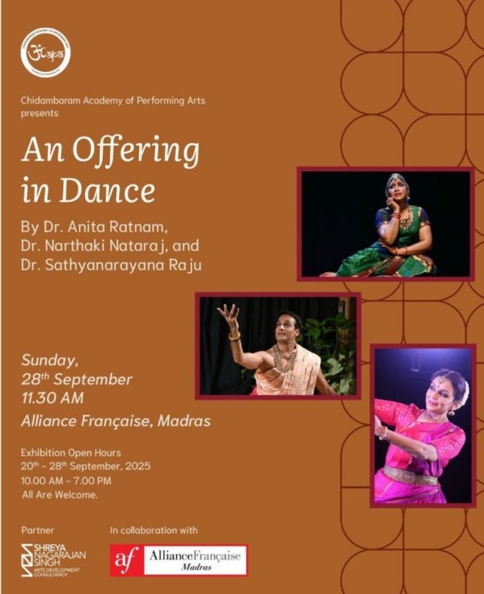 Chidambaram Academy of Performing Arts presents An Offering in Dance