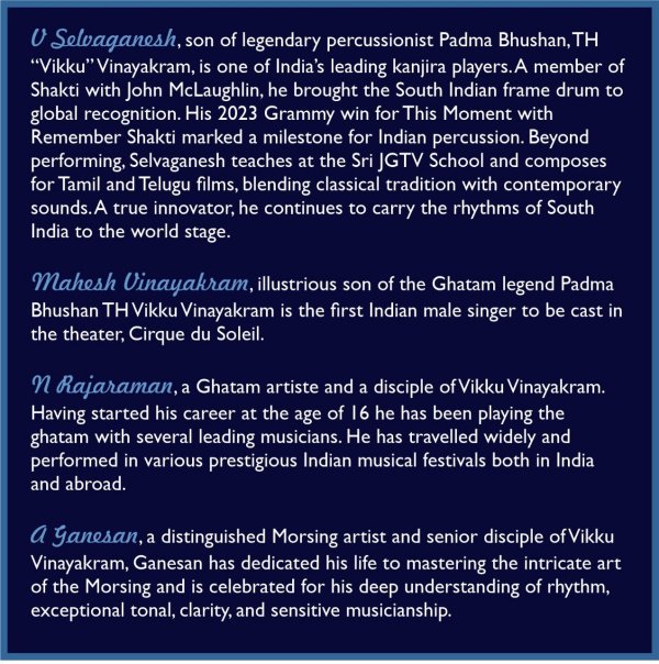 Sparsh with Taal Connect Foundation presents An evening of Indian Percussion