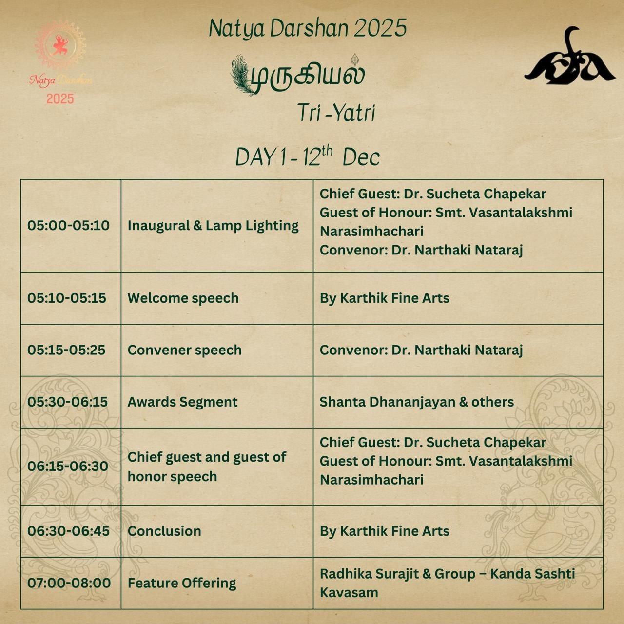Kartik Fine Arts presents Natya Darshan seminar