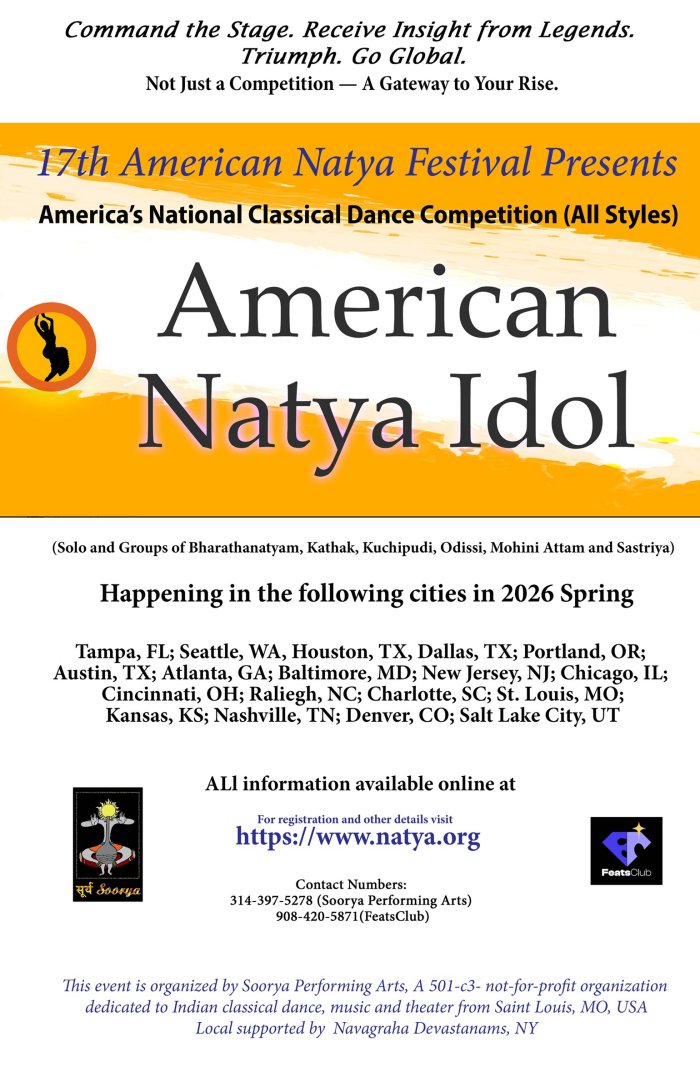 Soorya Performing Arts presents American Natya Idol