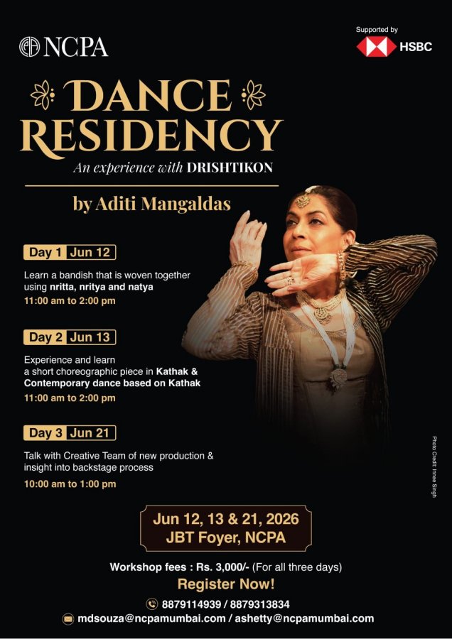 NCPA presents dance residency By Aditi Mangaldas
