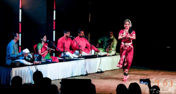 Aishwarya with the music ensemble