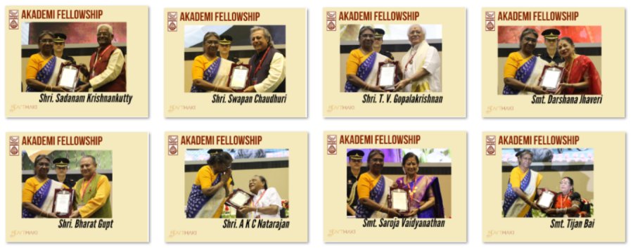 Sangeet Natak Akademi Fellowship awardees