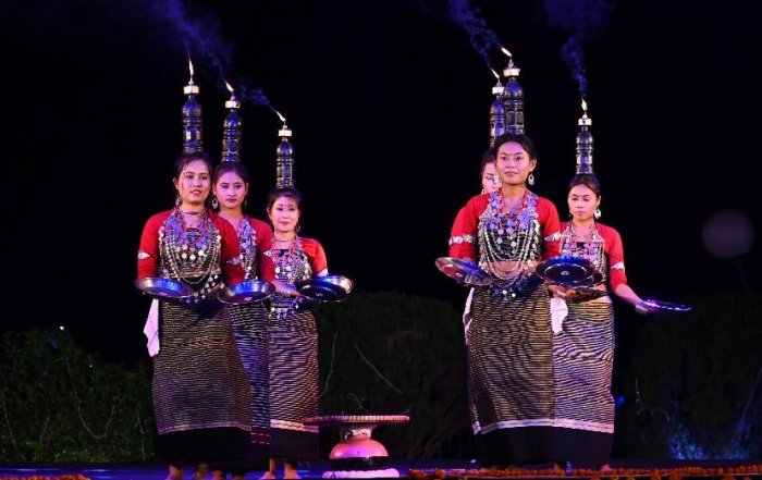 Hojagiri dancers from Tripura