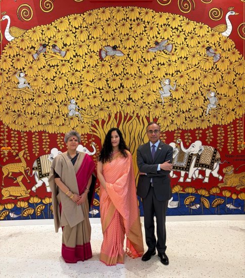 Sonya Singh, DG ICCR Mrs Singla, Ambassador to France H. E. Singla