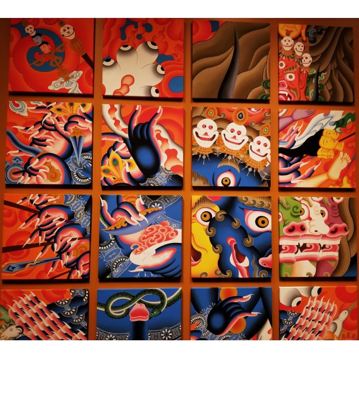 Tibetan painting mosaic - Rubin Museum, NYC