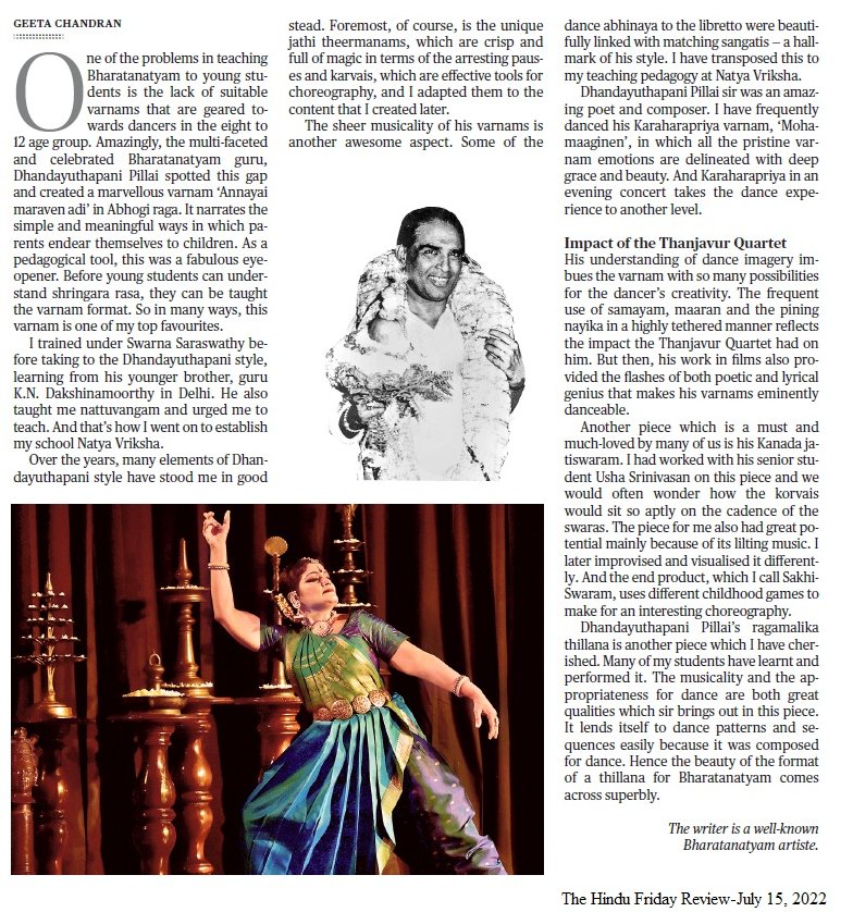 A repertoire of his own - Geeta Chandran