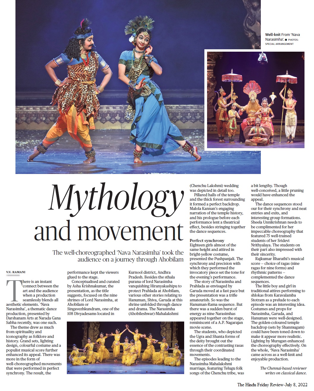 Mythology and movement - V.V. Ramani