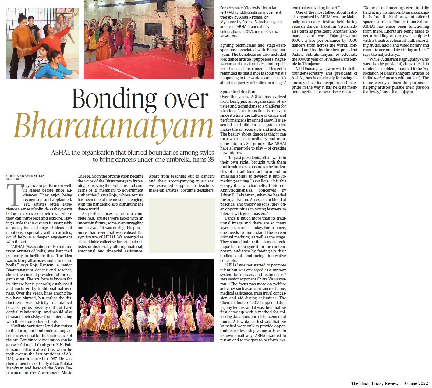 Bonding over Bharatanatyam - Chitra Swaminathan