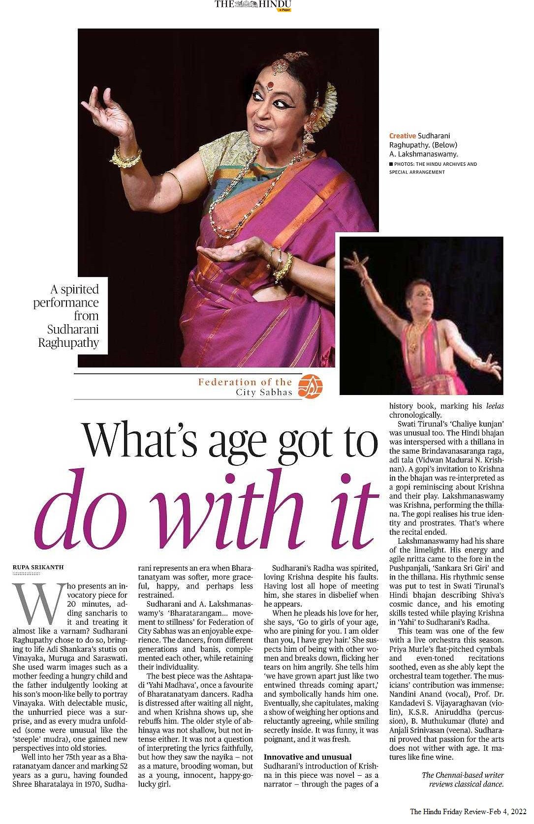 What’s age got to do with it - Rupa Srikanth