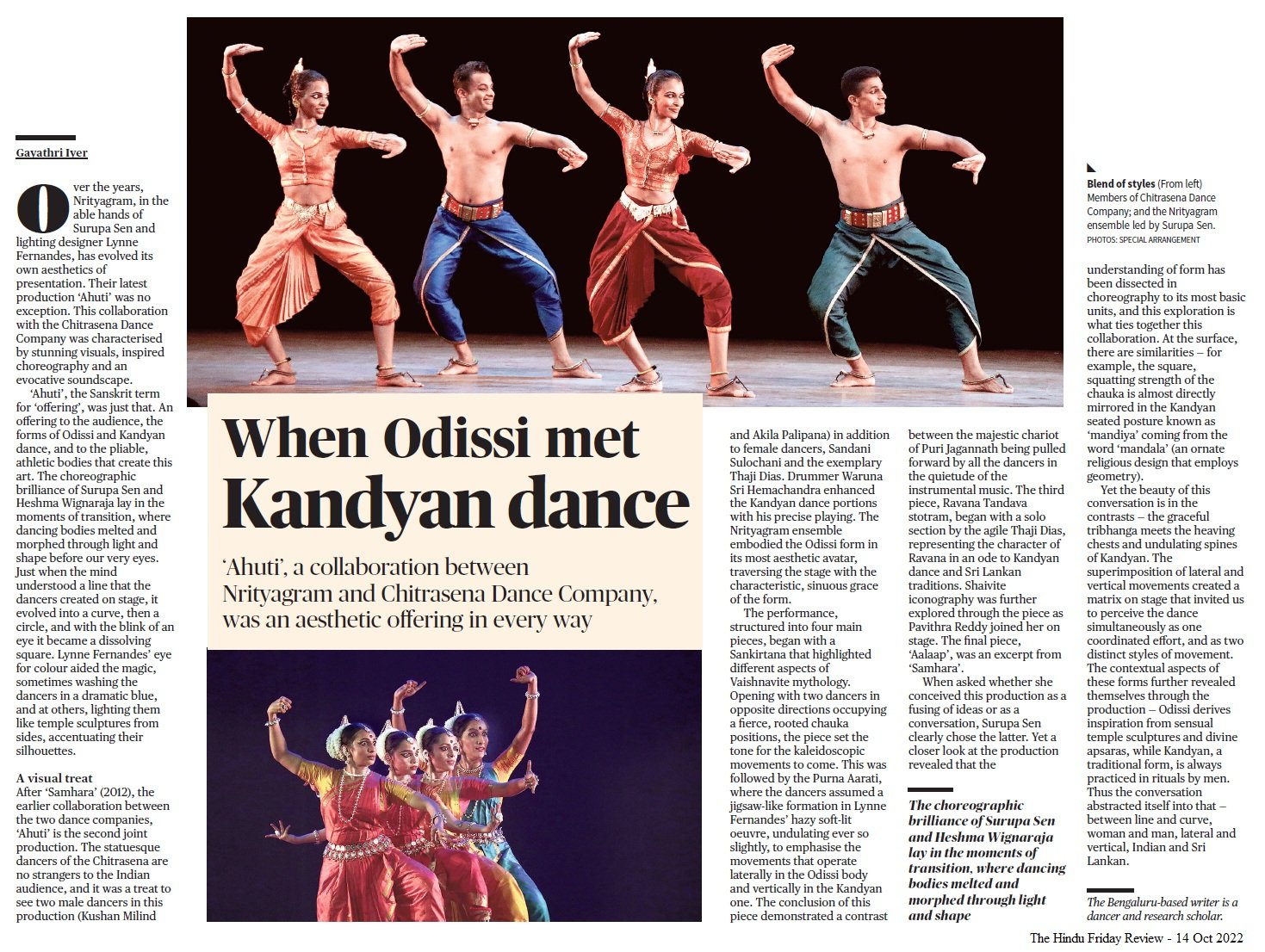 When Odissi met Kandyan dance - Gayathri Iyer