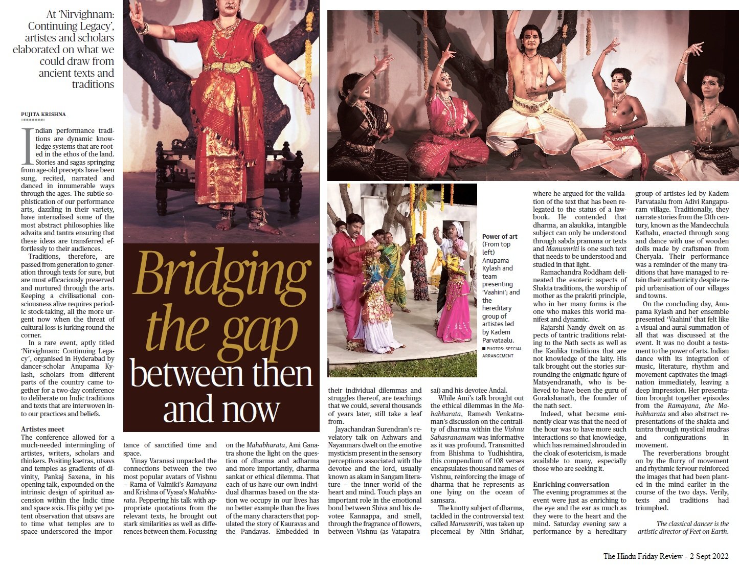 Bridging the gap between then and now - Pujita Krishna