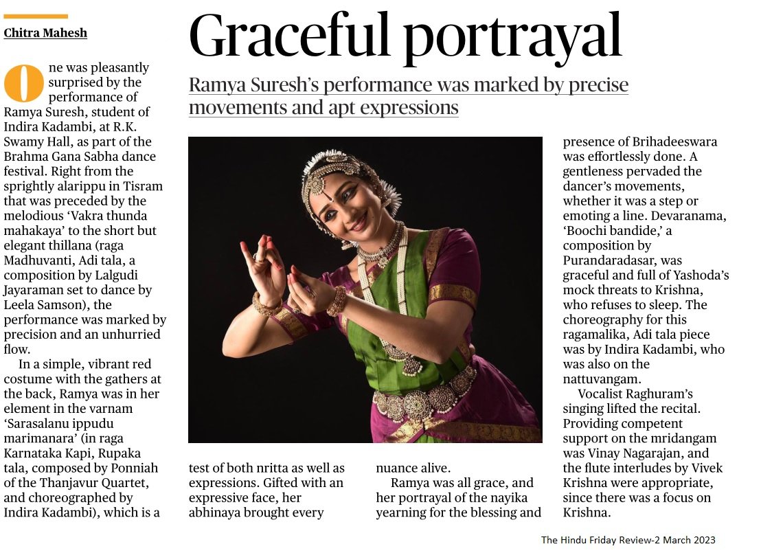 Graceful portrayal - Chitra Mahesh