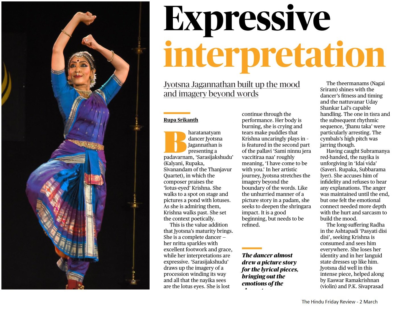 Expressive interpretation - Rupa Srikanth