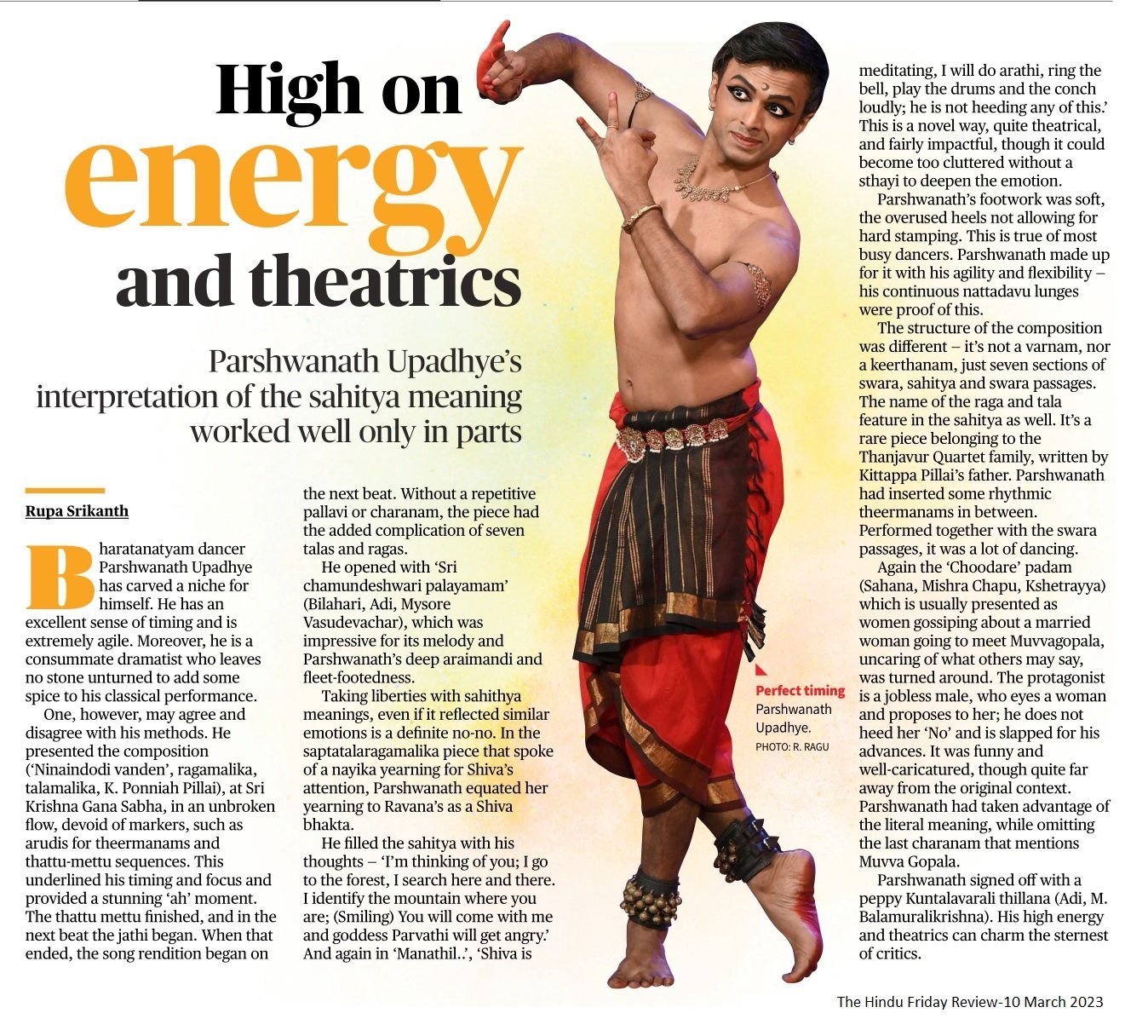 High on energy & theatrics - Rupa Srikanth