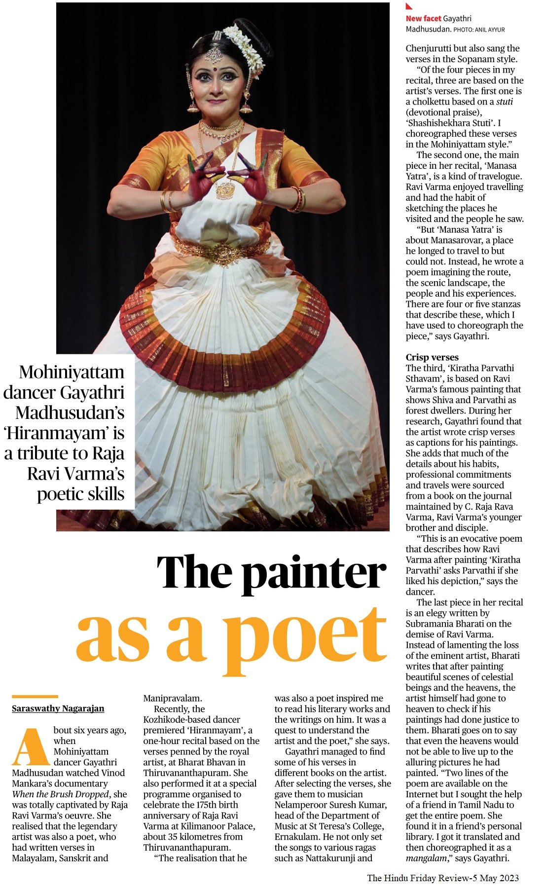 The painter as a poet - Saraswathy Nagarajan