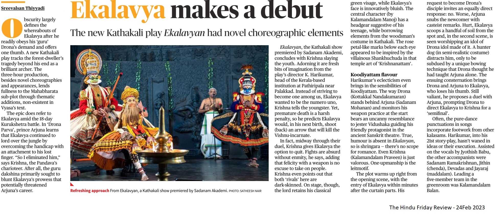 Ekalavya makes a debut - Sreevalsan Thiyyadi