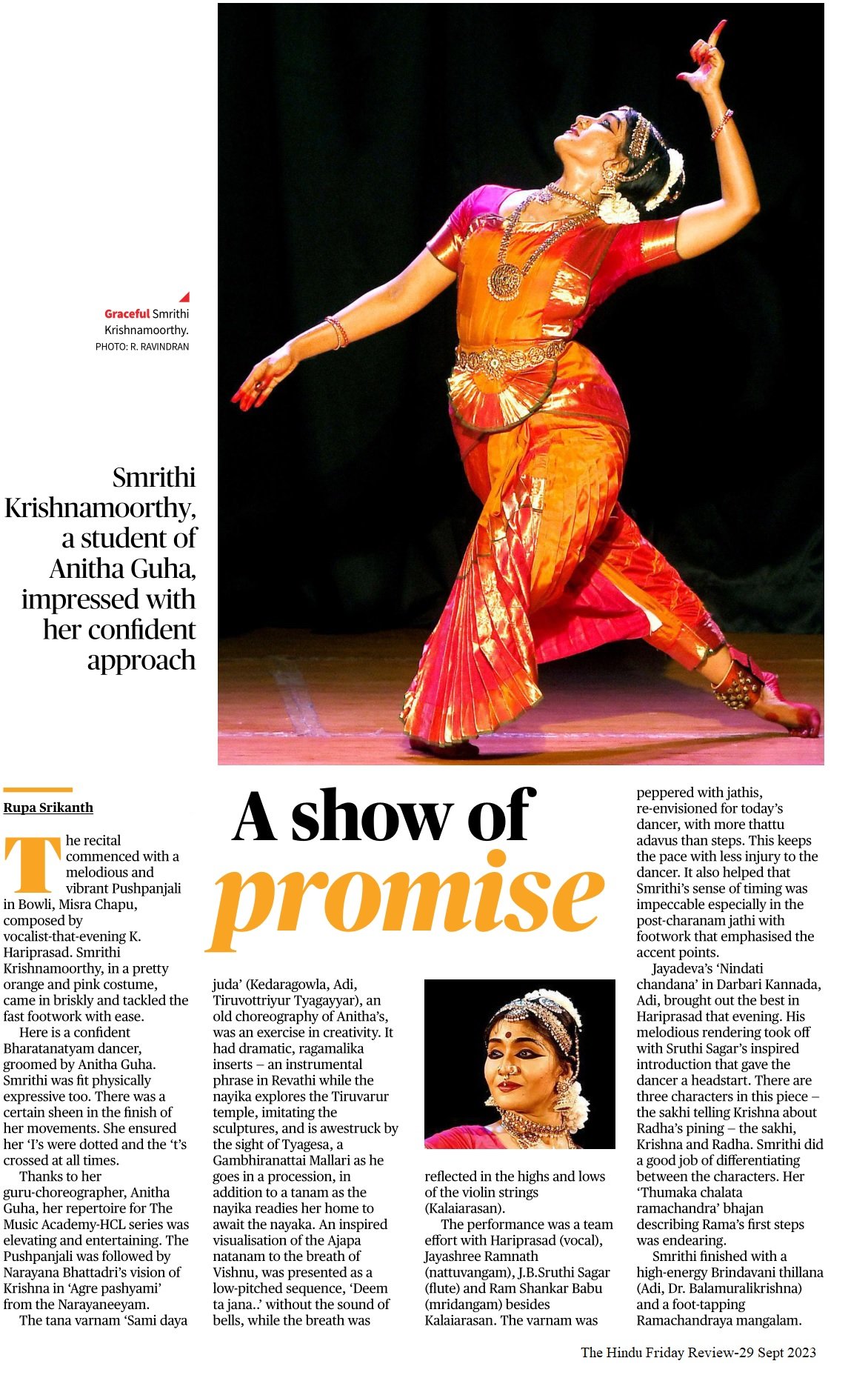 A show of promise - Rupa Srikanth