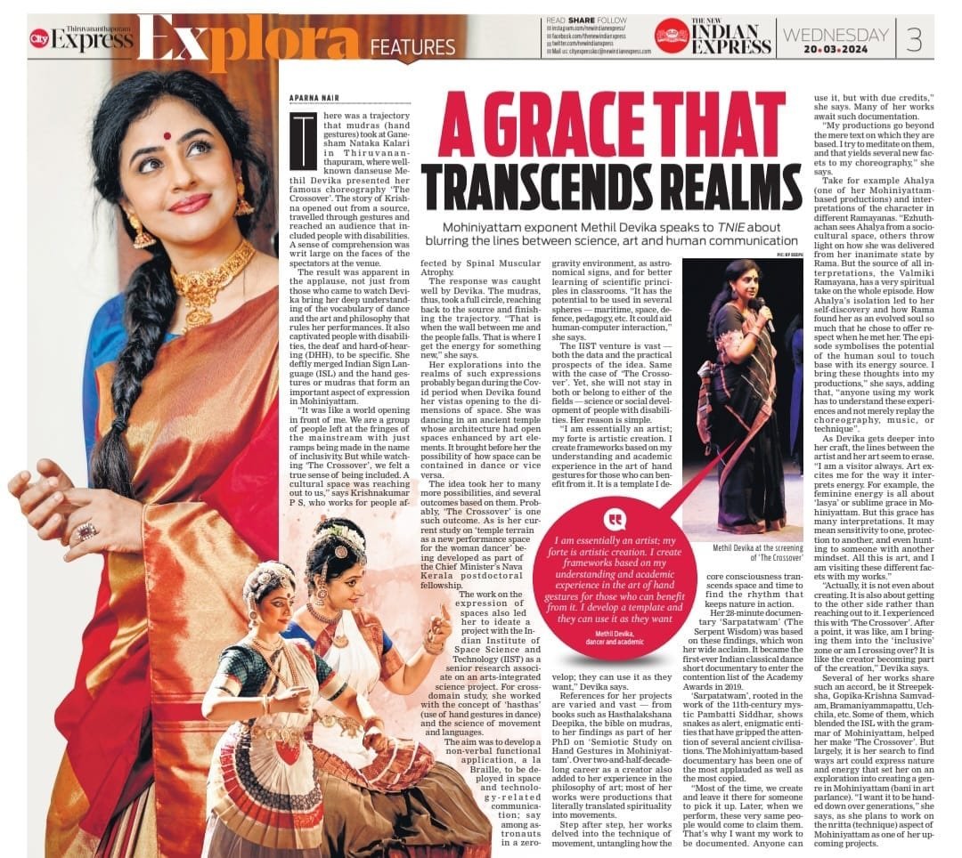 A grace that transcends realms - Aparrna Nair