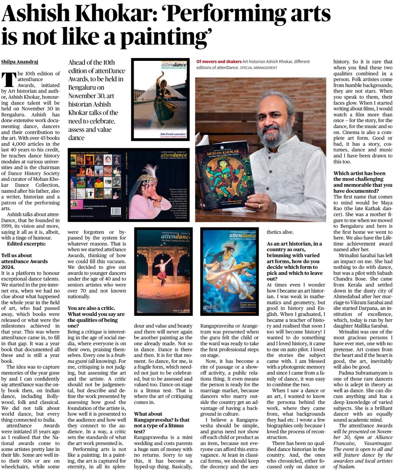 Ashish Khokar: Performing arts is not like a painting - Shilpa Anandraj