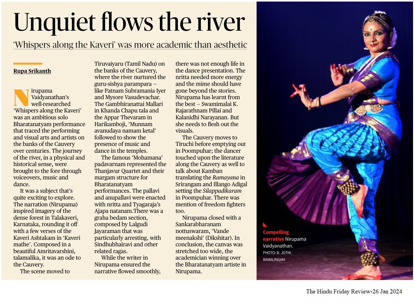 Unquiet flows the river - Rupa Srikanth