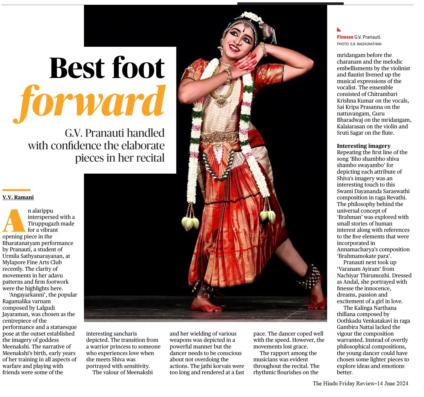 Best foot forward - VV Ramani