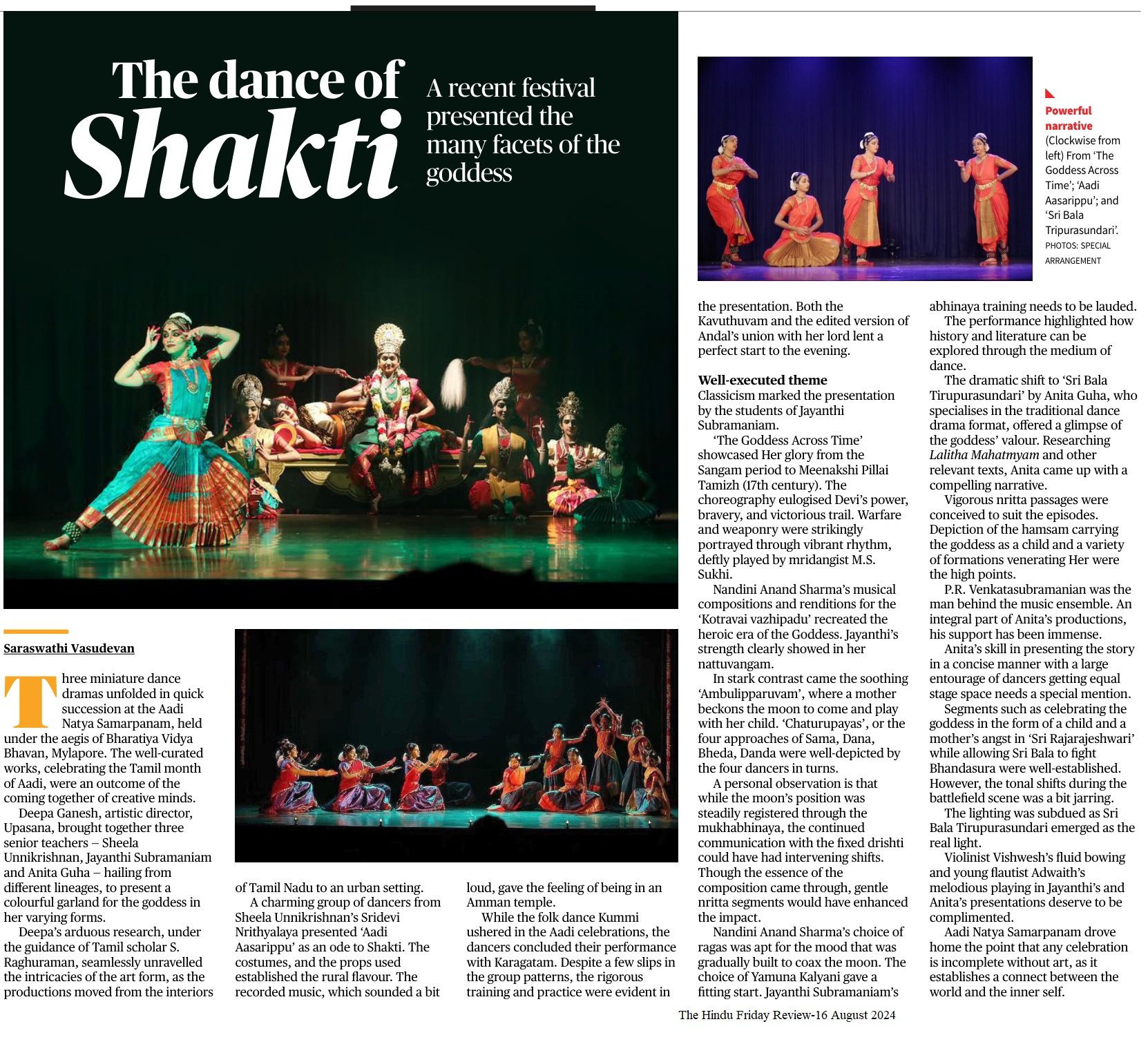 The dance of Shakti - Saraswathi Vasudevan