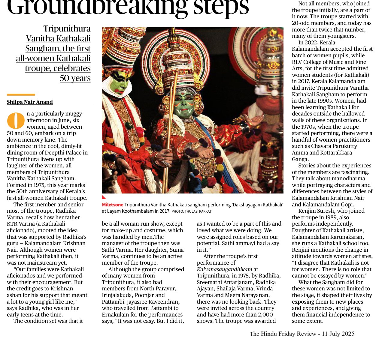 Groundbreaking steps - Shilpa Nair Anand