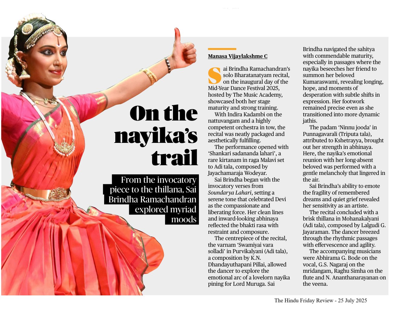 On the Nayika‘s trail - Manasa Vijayalakshme C