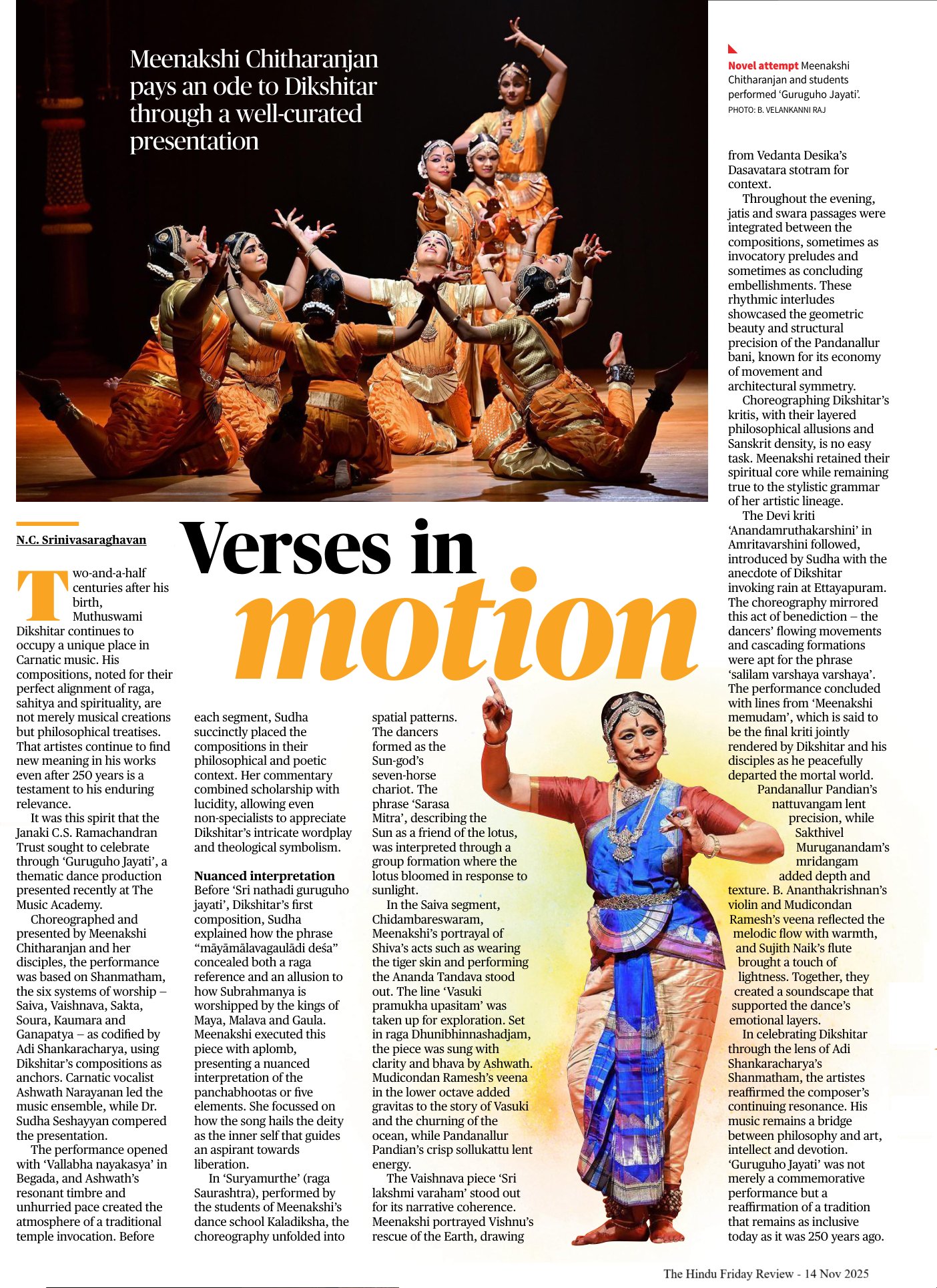 Verses in motion - N.C. Srinivasaraghavan