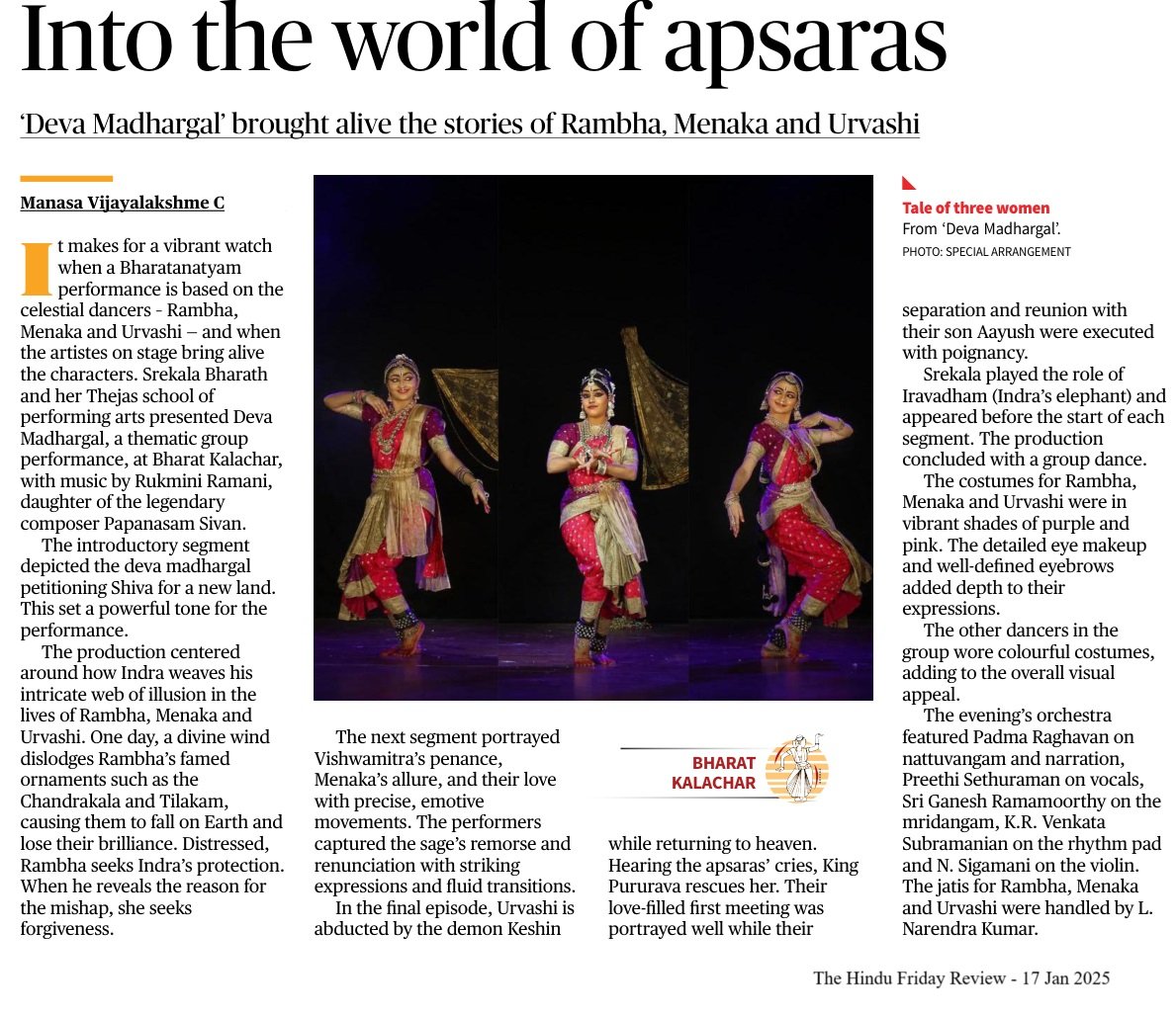 Into the world of apsaras - Manasa Vijayalakshme C