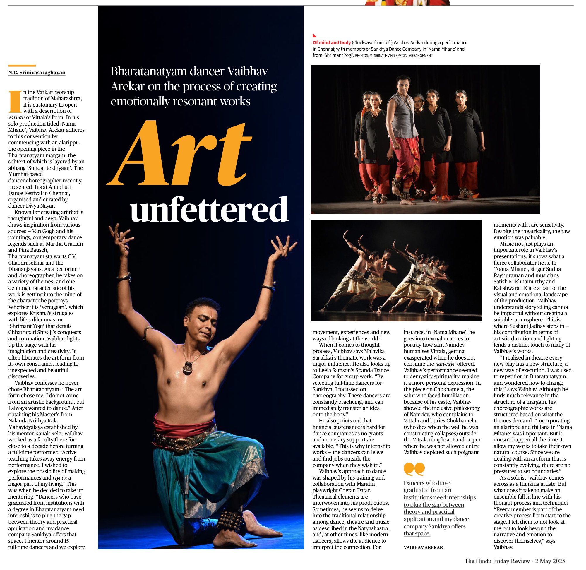 Art unfettered - N.C. Srinivasaraghavan
