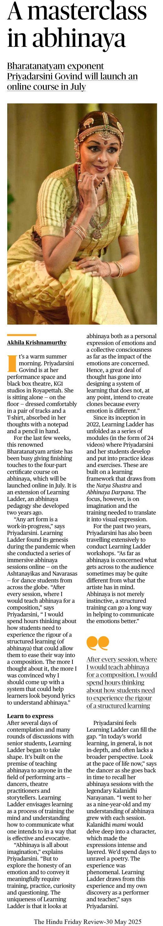 A masterclass in abhinaya - Akhila Krishnamurthy