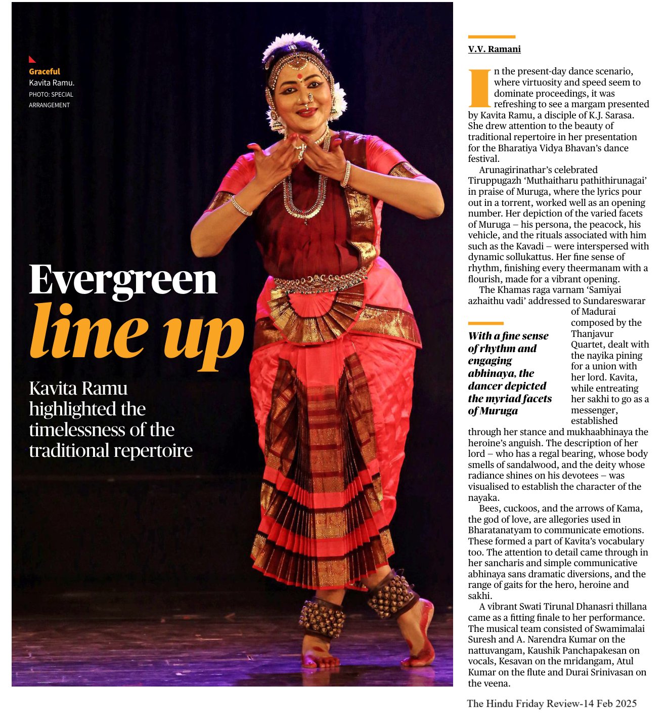 Evergreen line up - V.V. Ramani