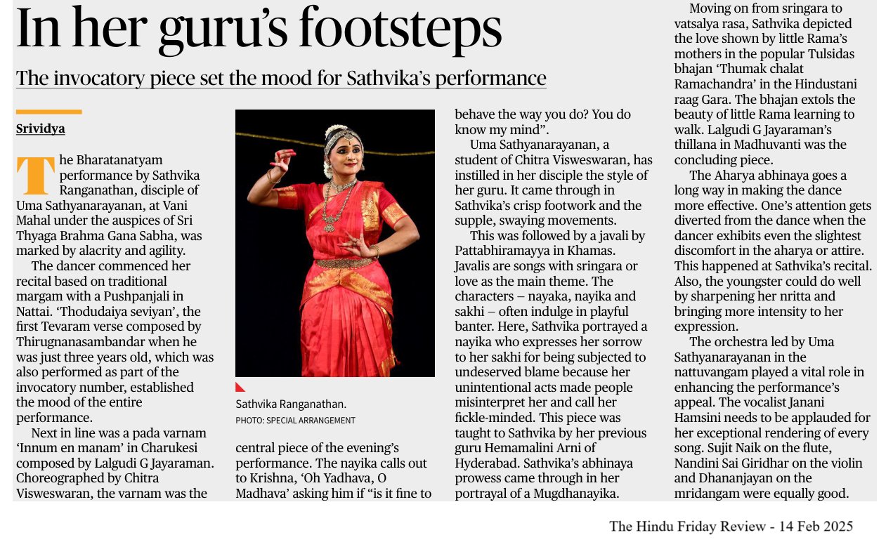 In her guru’s footsteps - Srividya