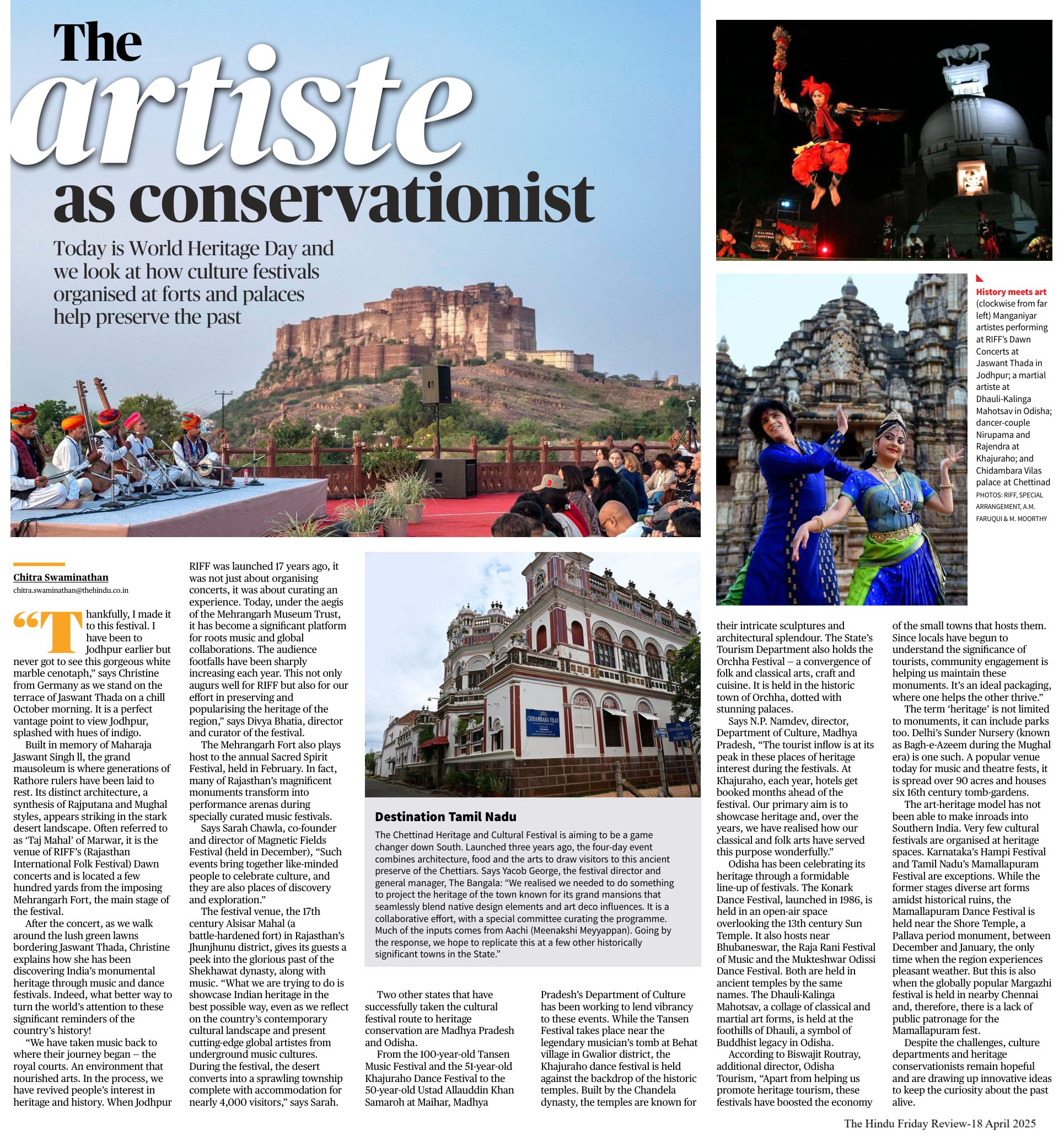 The artiste as conservationist - Chitra Swaminathan