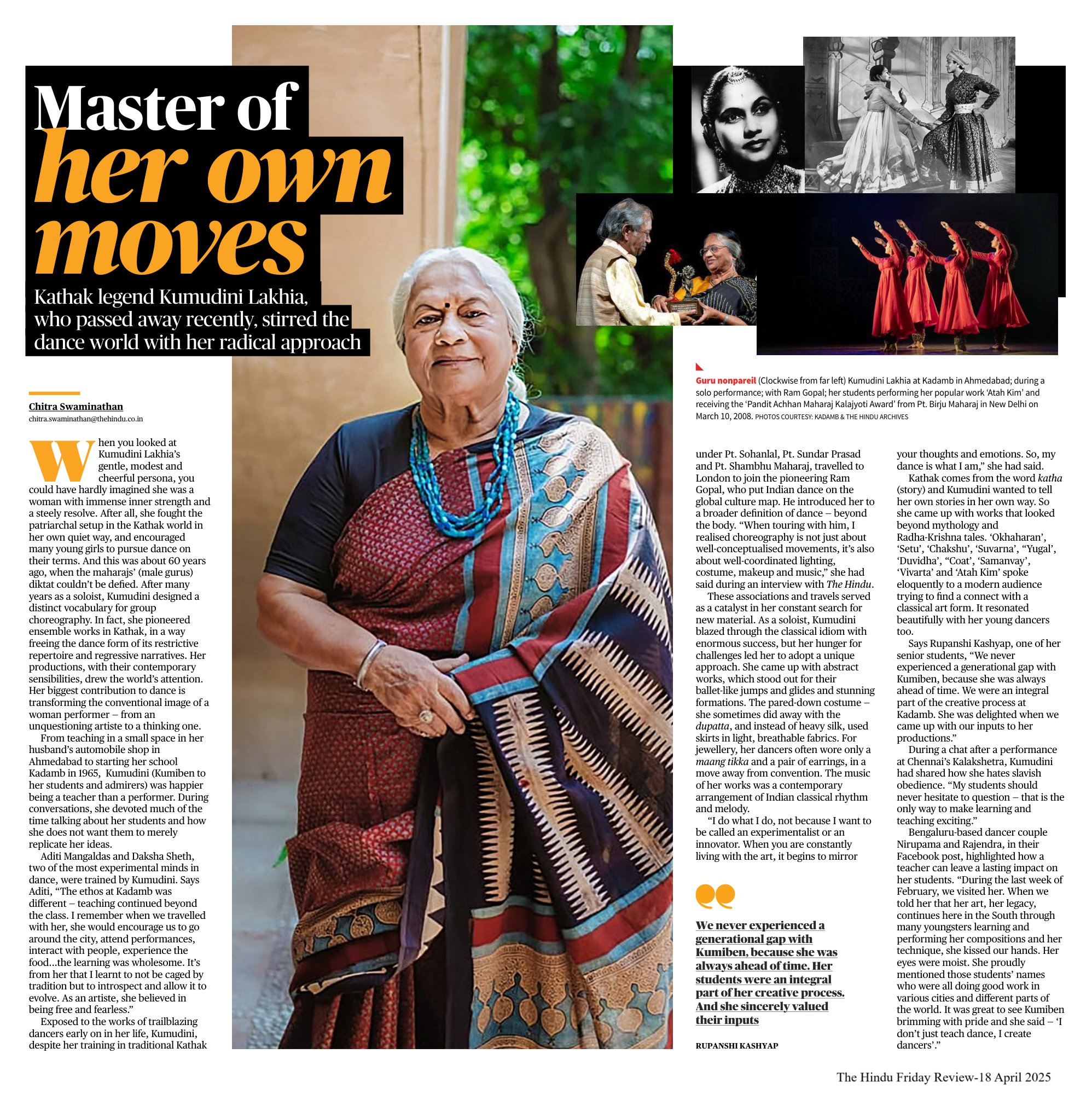 Master of her own moves - Chitra Swaminathan