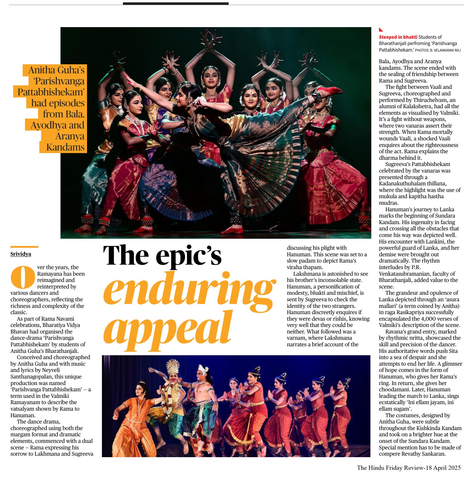 The epic's enduring appeal - Srividya